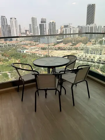 Outdoor balcony bistro set - table with 4 chairs (good condition)
