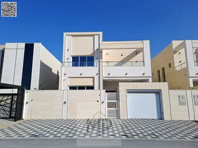 Villa for sale at ajman| al helio2 area| 5 master rooms, majlis, 2halls, maid room, indoor parking with canopy | freehold | 0 registration.