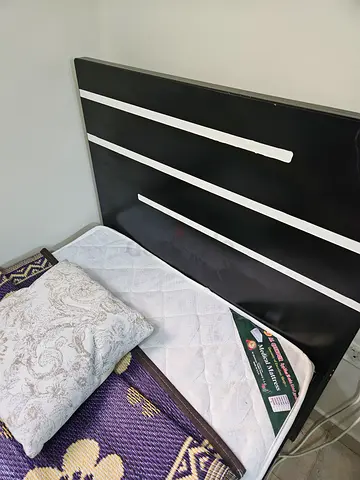 2 beds ---  Queen headboard with mattress and pillow - good condition