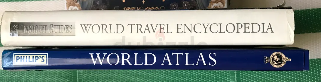 Books world Travel Encyclopedia and Atlas for 200 aed.