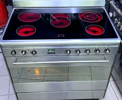 Stainless Steel Electric Ceramic Hob Range with Large Oven