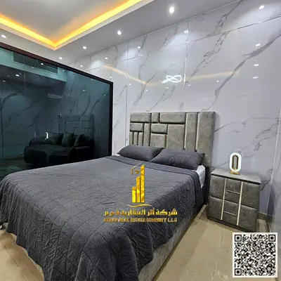 استوديو فاخر مفروش بالكامل بمطبخ شبه منفصل مع اطلاله✨عجمان برج الهورايزون. للإيجار الشهري.الإيجار يشمل الفواتير والإنترنت وموقف