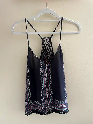 Aeropostale Black Racer Back Vest Large