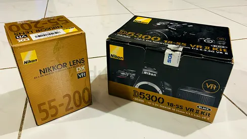 Nikon D5300 DSLR with 18-55mm VR II Kit + Nikkor 55-200mm VR Lens with Tripod and accessories
