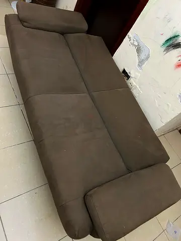 Used 3-Seater Brown Fabric Sofa - Good Condition