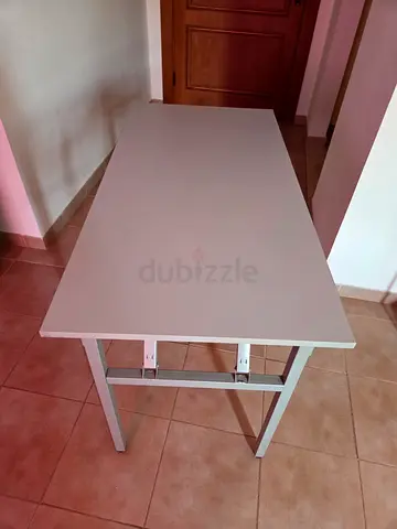 Simple white rectangular dining/utility table - good condition