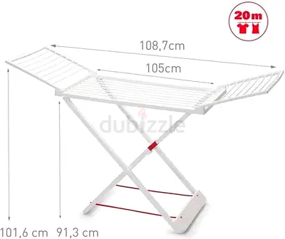 Vileda Solar X-Leg 20m Indoor Cloth Dryer 9.5x54x130cm -White