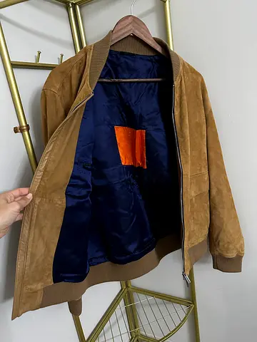 Men’s Suede Leather Jacket – Purificación García – Like New