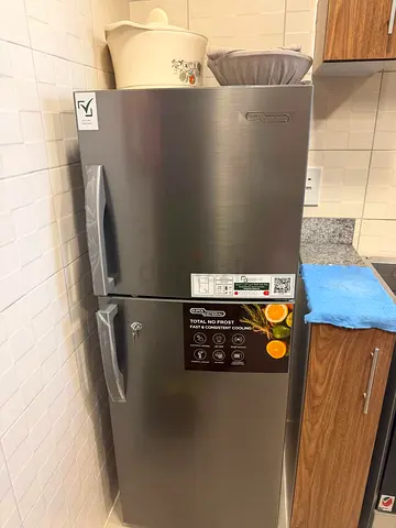 Silver Top-Freezer Refrigerator - Good Condition