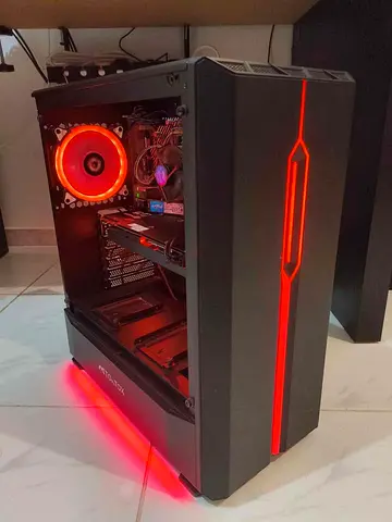 i3 10100F | GTX 1080 | 16 GB DDR4 | 512GB M.2 SSD | RGB Red Gaming PC