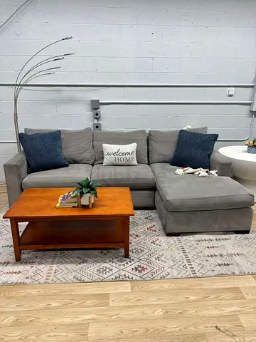 Axis bench L Shape Cratebarrel sectional sofa
