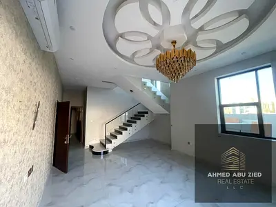 Spacious villa for rent in Al Yasmeen featuring 5 master bedrooms, a majlis, living hall, and maid’s room. Prime location. Annual rent AED 110,000 in