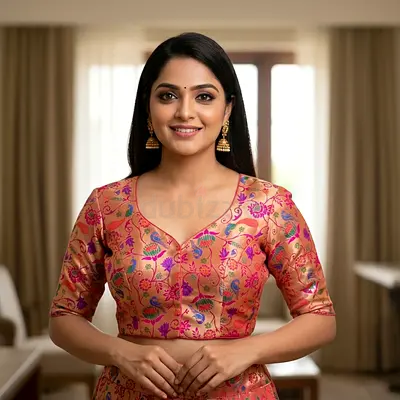 Brocade Floral Blouse