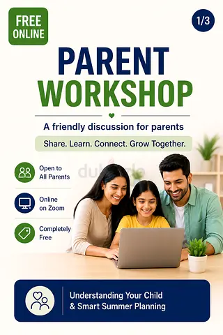 Free Online Parent Workshop – Sunday (Zoom Session)