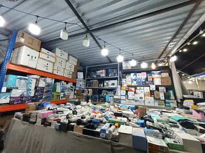 Mixed new small electronics inside the shop are for sale