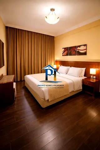 AC Free Luxurious 1 Bedroom Fully Furnished with Balcony Gym and Pool