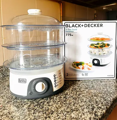 Black+Decker 3-Tier Food Steamer 775W | Like New