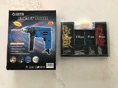 Impact Drill + Drywall Anchors  Screws Assortment Kit | Great Condition