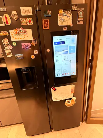 Samsung Bespoke Side-by-Side AI Refrigerator - Black, 614L Familly Hub