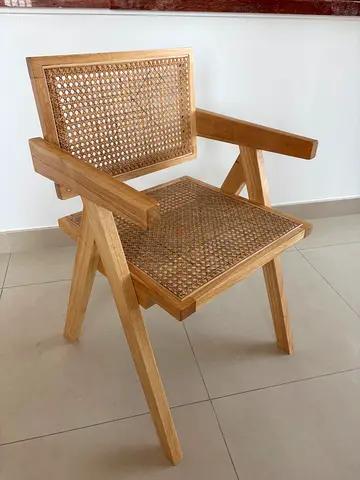 Solid Wood Dining Chair - Set of 6 (Natural Finish)