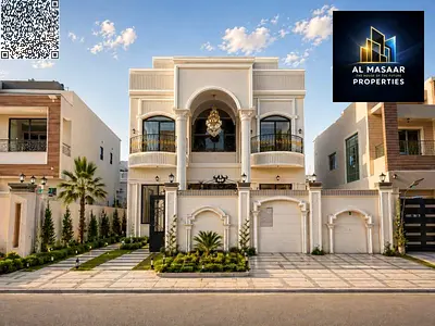 فيلا مطلة على شارعين طابقين و رووف تصميم كلاكسيك بسعر شامل الكهرباء و الماء تملك حر لجميع الجنسيات