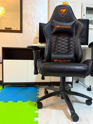 Cougar Outrider Comfort Gaming Chair With Continuous 180º Reclining - Black/Orange