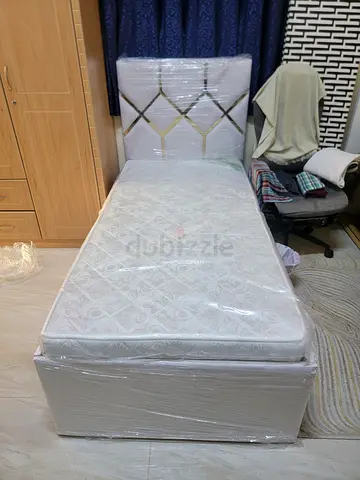 Brand new velvet single bed with medical mattress available.