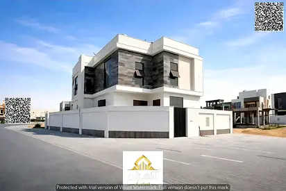 فيلا كورنر للبيع في الزاهية – عجمان | تصميم مودرن وحجر فاخر