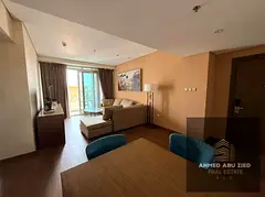 VIP luxury two-bedroom apartment with a living room, including parking, gym, and swimming pool. Feat