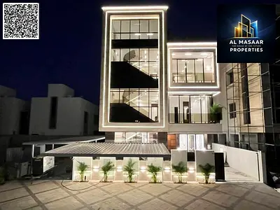 Luxury villa with direct garden views, 6200 sq ft built-up area, two floors and a roof, with elevat