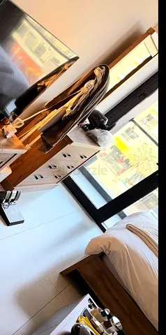 Dresser colton wood home center with mirror