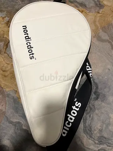 White Nordicdots Badminton Racket Bag - Single Compartment