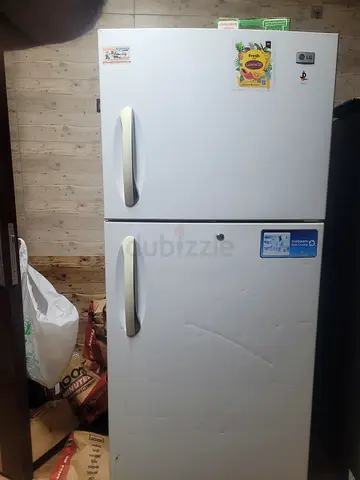 Used White Double-Door Refrigerator - Good Working Condition