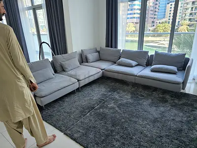 Ikea Sodhremn Corner Sofa Gray ExLight Grey Modular L-Shaped Sofa Set — Comfortable 5-Seat Sectional