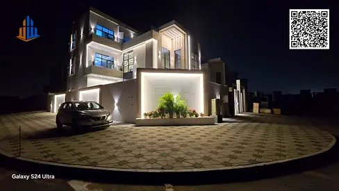 فلل فاخرة للبيع في الحليو 2 – عجمان | 6 غرف نوم ماستر | مسبح وشلال مائي | تصميم دبل هايت فاخر | تملك حر لجميع الجنسيات