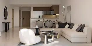 Furnished 1BR | Balcony | Pool &amp; Park Views | Skyhills Tower 2 DSP