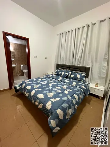 Luxurious apartment, one bedroom and a hall open view, fully furnished New with elegant furnishings and a fully equipped kitchen