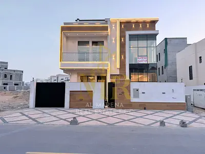 فيلا فاخرة للبيع في الحليو 2 بعجمان | طابقين وروف | 6 غرف ماستر | شامل المكيفات والرسوم