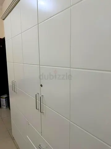 Large White 6-Door Wardrobe / Armoire - Good Condition