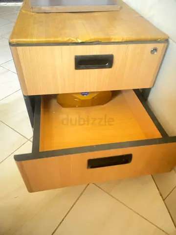 Wooden Bedside Table / Nightstand with Drawer - Light Oak Finish