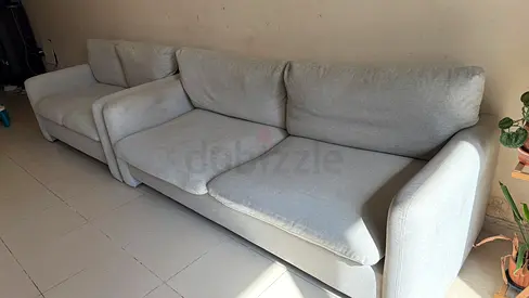 Light grey 3-seater + 2 seater sofa - used