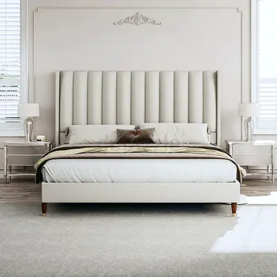 King Size Brand New Fully Custom Made Elegant Headboard Design Bedframe