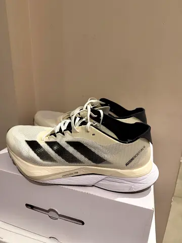 Adidas Running Shoes — Lightweight White/Black, Gently Used