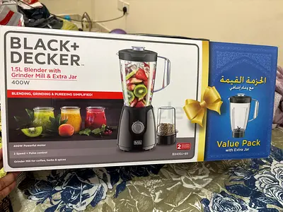 BLACK+DECKER Blender 1.5L 400W New Unused with Grinder  Extra Jar