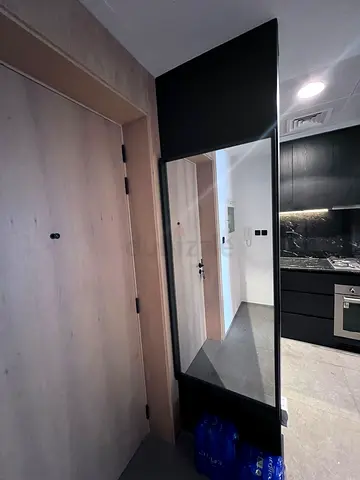 Full-Length Wall Mirror with Black Frame — Slim Modern Design