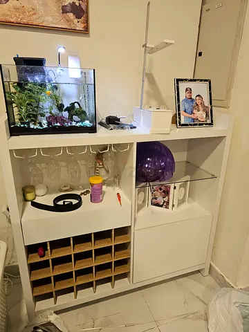 White Multi-Function Storage Cabinet with Wine Rack and Shelves