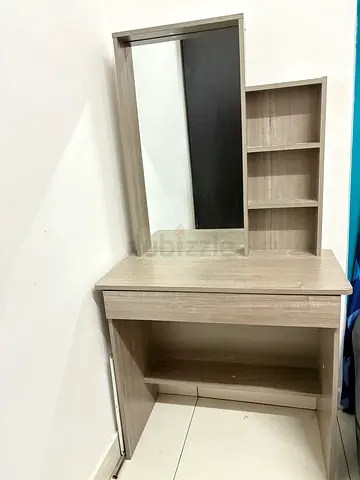 Dressing Table with Mirror and Shelves
