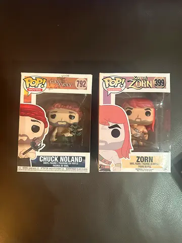 Set of 2 Funko Pop! Figures (Zorn #399  Chuck Noland #792) - New in Box