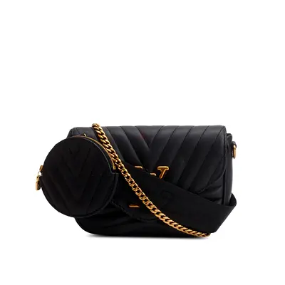 Authentic Louis Vuitton Black Calfskin New Wave Multi-Pochette w/ Box  Straps