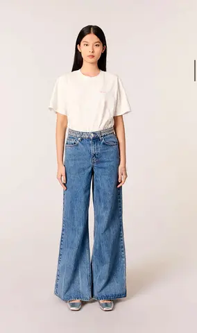 Maje jeans with studded waistband
